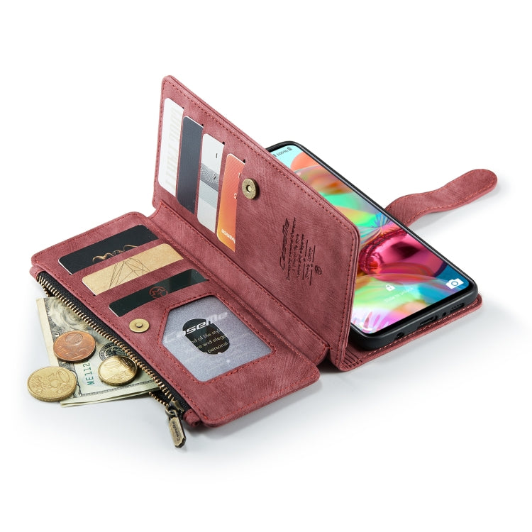 For Samsung Galaxy A71 4G CaseMe-C30 Multifunctional Horizontal Flip PU + TPU Phone Case(Red) - Galaxy Phone Cases by CaseMe | Online Shopping UK | buy2fix