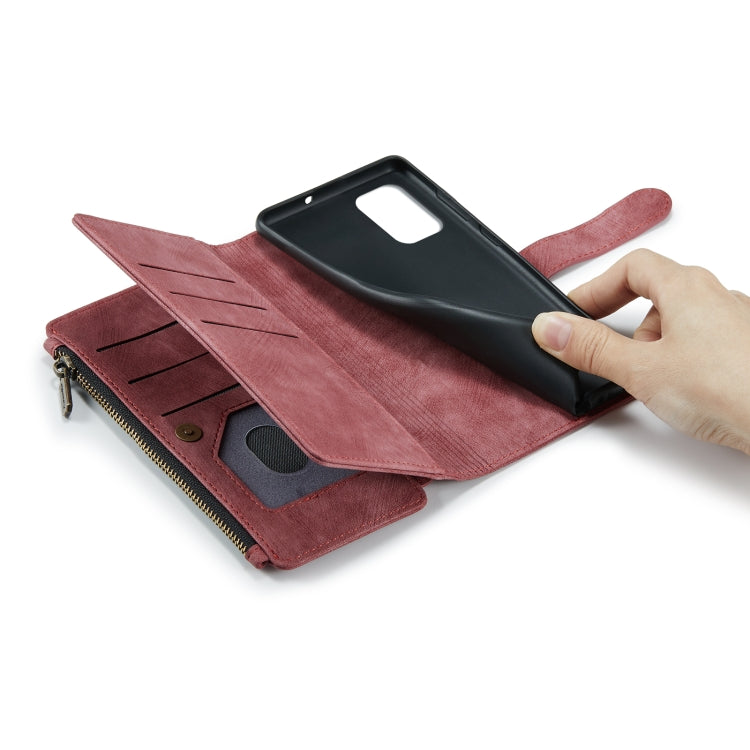 For Samsung Galaxy A71 4G CaseMe-C30 Multifunctional Horizontal Flip PU + TPU Phone Case(Red) - Galaxy Phone Cases by CaseMe | Online Shopping UK | buy2fix