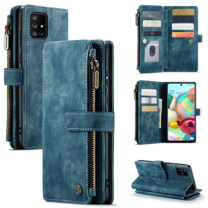 For Samsung Galaxy A71 4G CaseMe-C30 Multifunctional Horizontal Flip PU + TPU Phone Case(Blue) - Galaxy Phone Cases by CaseMe | Online Shopping UK | buy2fix