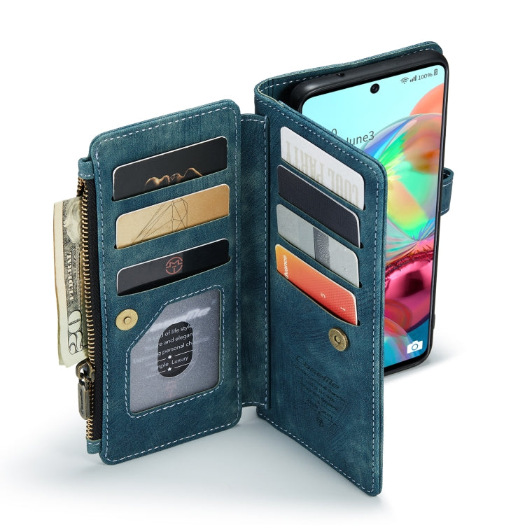 For Samsung Galaxy A71 4G CaseMe-C30 Multifunctional Horizontal Flip PU + TPU Phone Case(Blue) - Galaxy Phone Cases by CaseMe | Online Shopping UK | buy2fix