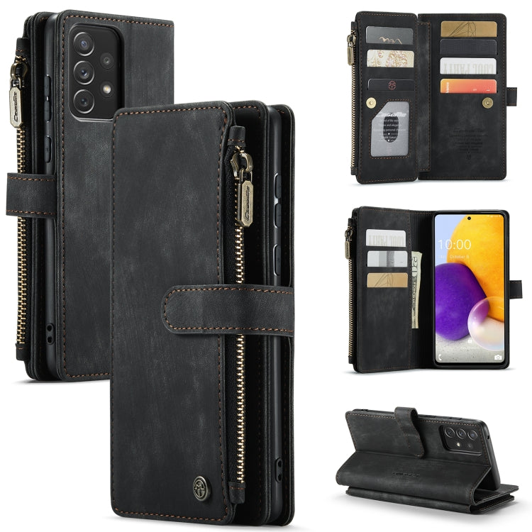 For Samsung Galaxy A72 CaseMe-C30 Multifunctional Horizontal Flip PU + TPU Phone Case(Black) - Galaxy Phone Cases by CaseMe | Online Shopping UK | buy2fix