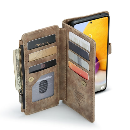 For Samsung Galaxy A72 CaseMe-C30 Multifunctional Horizontal Flip PU + TPU Phone Case(Brown) - Galaxy Phone Cases by CaseMe | Online Shopping UK | buy2fix