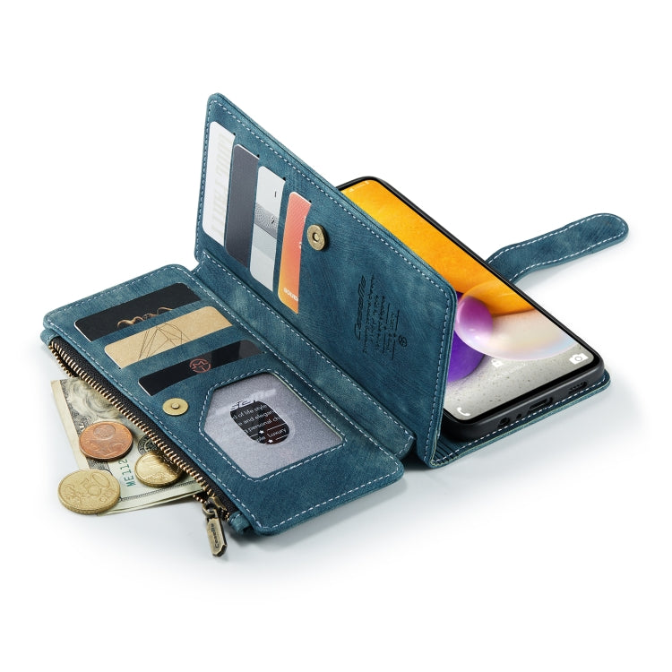 For Samsung Galaxy A72 CaseMe-C30 Multifunctional Horizontal Flip PU + TPU Phone Case(Blue) - Galaxy Phone Cases by CaseMe | Online Shopping UK | buy2fix