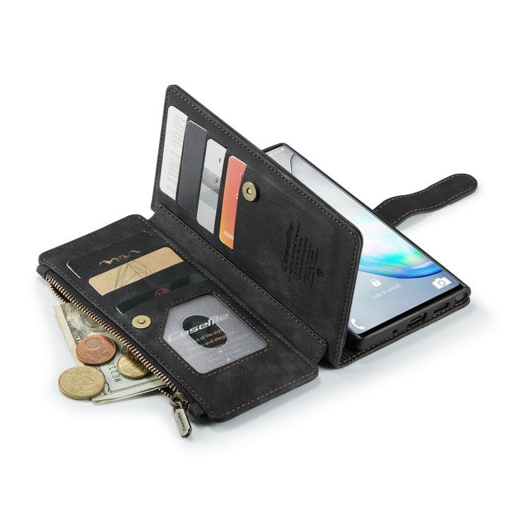 For Samsung Galaxy Note10 CaseMe-C30 Multifunctional Horizontal Flip PU + TPU Phone Case(Black) - Galaxy Phone Cases by CaseMe | Online Shopping UK | buy2fix