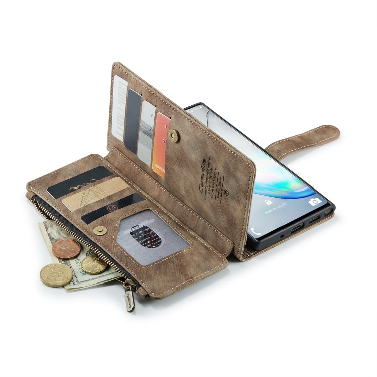 For Samsung Galaxy Note10 CaseMe-C30 Multifunctional Horizontal Flip PU + TPU Phone Case(Brown) - Galaxy Phone Cases by CaseMe | Online Shopping UK | buy2fix