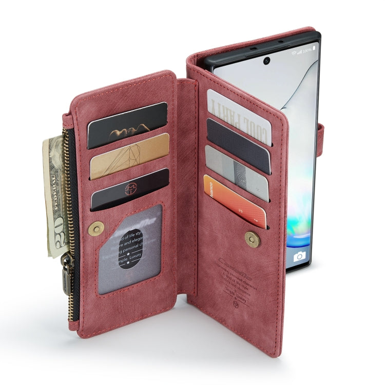 For Samsung Galaxy Note10 CaseMe-C30 Multifunctional Horizontal Flip PU + TPU Phone Case(Red) - Galaxy Phone Cases by CaseMe | Online Shopping UK | buy2fix
