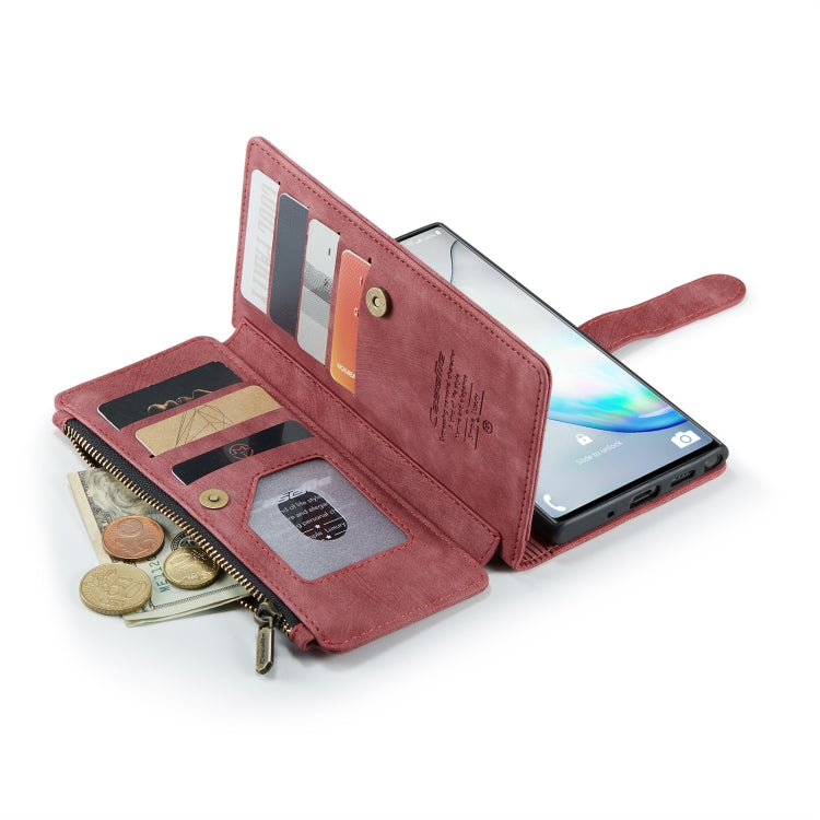 For Samsung Galaxy Note10 CaseMe-C30 Multifunctional Horizontal Flip PU + TPU Phone Case(Red) - Galaxy Phone Cases by CaseMe | Online Shopping UK | buy2fix