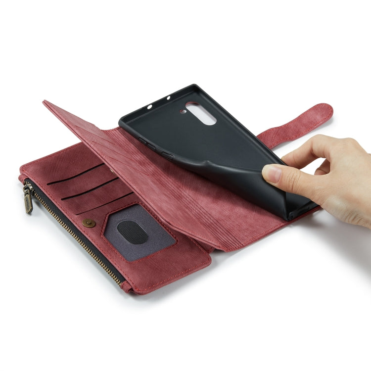 For Samsung Galaxy Note10 CaseMe-C30 Multifunctional Horizontal Flip PU + TPU Phone Case(Red) - Galaxy Phone Cases by CaseMe | Online Shopping UK | buy2fix
