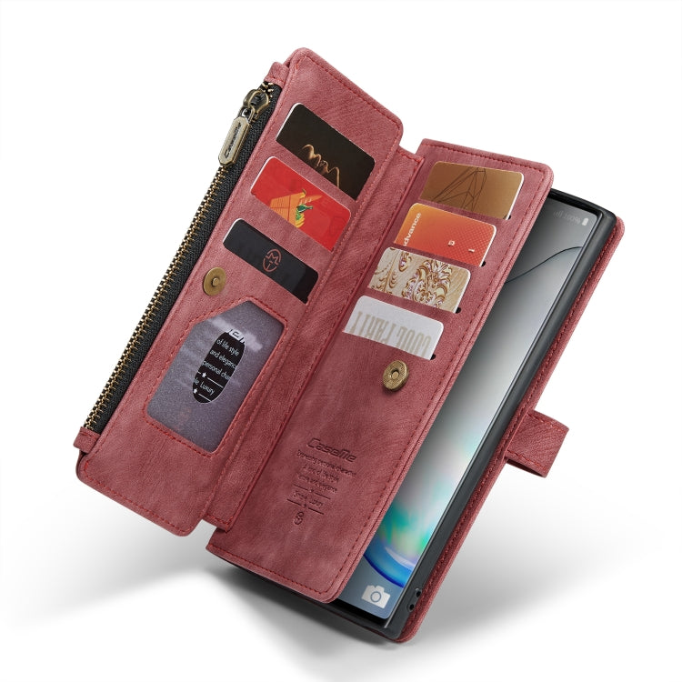 For Samsung Galaxy Note10 CaseMe-C30 Multifunctional Horizontal Flip PU + TPU Phone Case(Red) - Galaxy Phone Cases by CaseMe | Online Shopping UK | buy2fix
