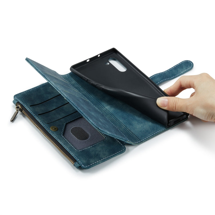 For Samsung Galaxy Note10 CaseMe-C30 Multifunctional Horizontal Flip PU + TPU Phone Case(Blue) - Galaxy Phone Cases by CaseMe | Online Shopping UK | buy2fix