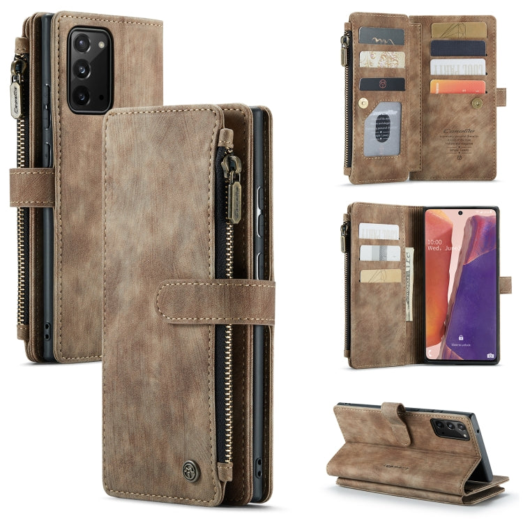 For Samsung Galaxy Note20 CaseMe-C30 Multifunctional Horizontal Flip PU + TPU Phone Case(Brown) - Galaxy Note20 Cases by CaseMe | Online Shopping UK | buy2fix