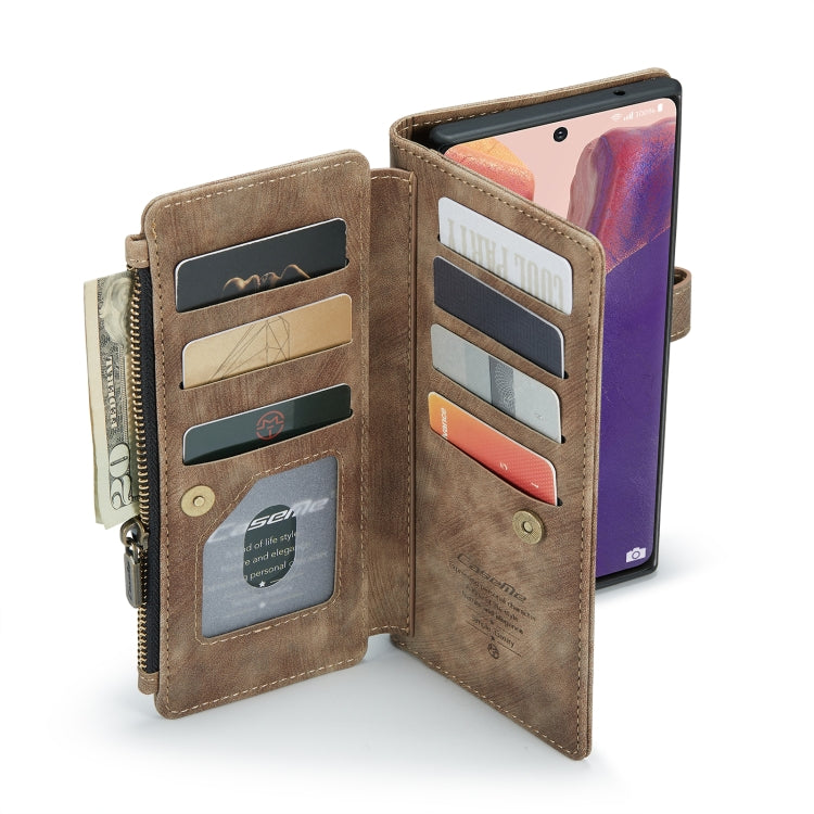 For Samsung Galaxy Note20 CaseMe-C30 Multifunctional Horizontal Flip PU + TPU Phone Case(Brown) - Galaxy Note20 Cases by CaseMe | Online Shopping UK | buy2fix