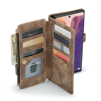 For Samsung Galaxy Note20 CaseMe-C30 Multifunctional Horizontal Flip PU + TPU Phone Case(Brown) - Galaxy Note20 Cases by CaseMe | Online Shopping UK | buy2fix