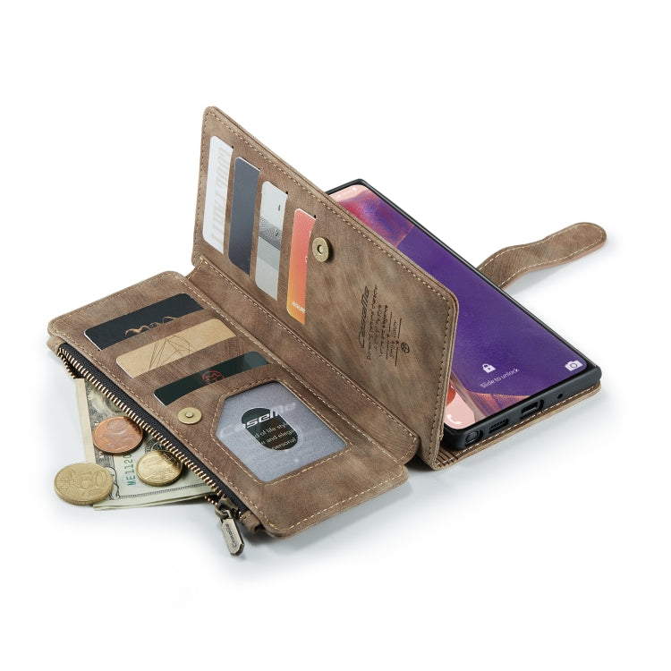 For Samsung Galaxy Note20 CaseMe-C30 Multifunctional Horizontal Flip PU + TPU Phone Case(Brown) - Galaxy Note20 Cases by CaseMe | Online Shopping UK | buy2fix