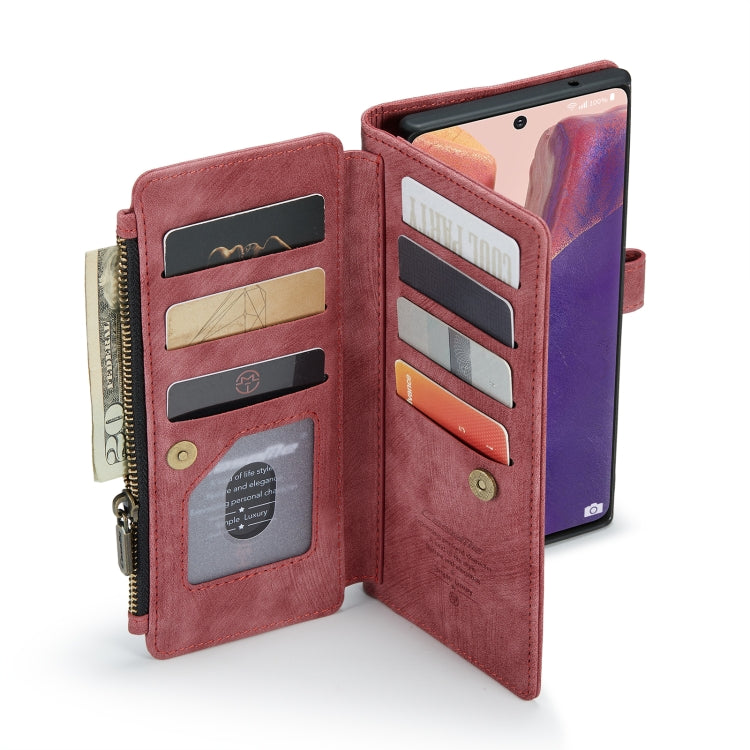 For Samsung Galaxy Note20 CaseMe-C30 Multifunctional Horizontal Flip PU + TPU Phone Case(Red) - Galaxy Note20 Cases by CaseMe | Online Shopping UK | buy2fix
