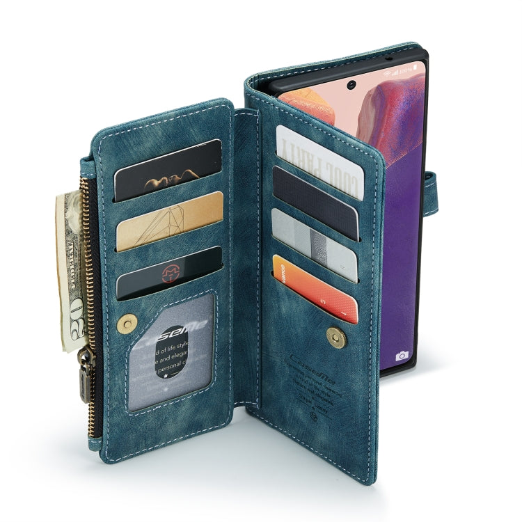For Samsung Galaxy Note20 CaseMe-C30 Multifunctional Horizontal Flip PU + TPU Phone Case(Blue) - Galaxy Note20 Cases by CaseMe | Online Shopping UK | buy2fix
