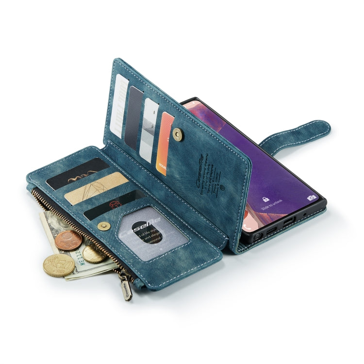 For Samsung Galaxy Note20 CaseMe-C30 Multifunctional Horizontal Flip PU + TPU Phone Case(Blue) - Galaxy Note20 Cases by CaseMe | Online Shopping UK | buy2fix