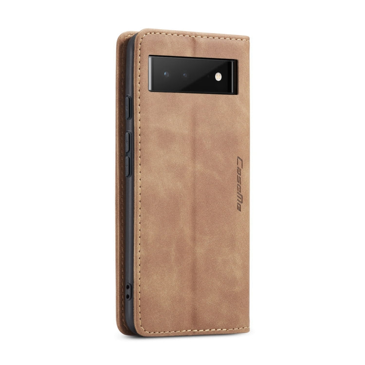 For Google Pixel 6 CaseMe 013 Multifunctional Horizontal Flip Leather Phone Case with Card Slot & Holder & Wallet(Brown) - Google Cases by CaseMe | Online Shopping UK | buy2fix