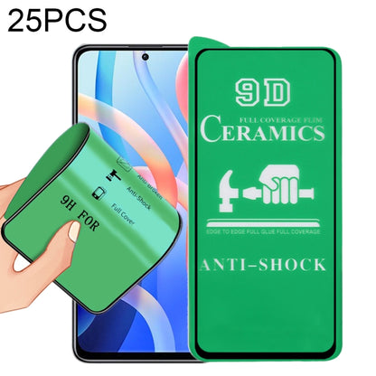 25 PCS 9D Full Screen Glue Ceramic Film For Xiaomi Redmi Note 11 4G International Version 6.43 inch -  by PINWUYO | Online Shopping UK | buy2fix