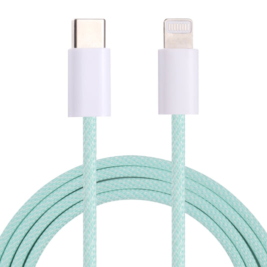 12W PD USB-C / Type-C to 8 Pin Data Cable, Cable Length: 1m(Green) - 2 in 1 Cable by buy2fix | Online Shopping UK | buy2fix
