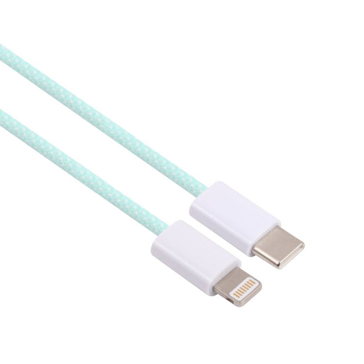 12W PD USB-C / Type-C to 8 Pin Data Cable, Cable Length: 1m(Green) - 2 in 1 Cable by buy2fix | Online Shopping UK | buy2fix