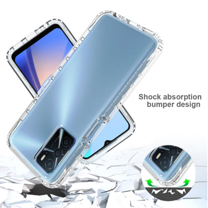 For OPPO A16 Shockproof High Transparency Two-color Gradual Change PC+TPU Candy Colors Phone Protective Case(White) - OPPO Cases by buy2fix | Online Shopping UK | buy2fix