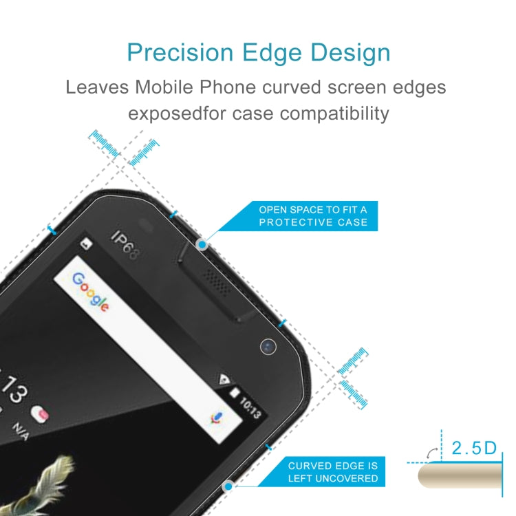 50 PCS 0.26mm 9H 2.5D Tempered Glass Film For Doogee S30 by buy2fix