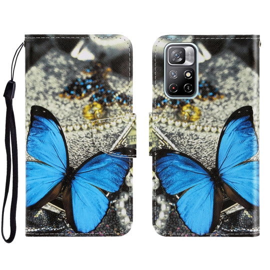 For Xiaomi Redmi Note 11 Global 3D Colored Drawing Horizontal Flip Leather Phone Case(A Butterfly)