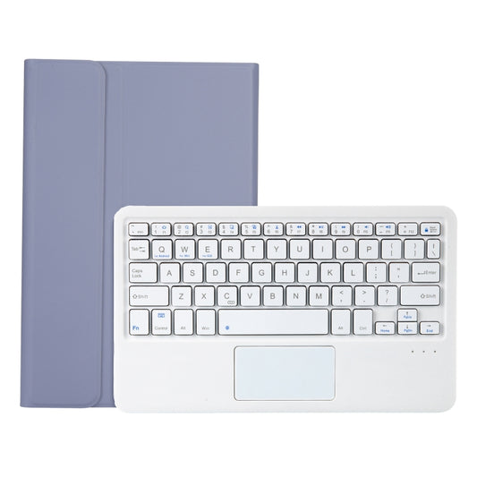 AHV7-A Lambskin Texture Ultra-thin Bluetooth Keyboard Leather Tablet Case with Touchpad For Honor Pad V8 / Tablet V7 Pro(Purple) by buy2fix