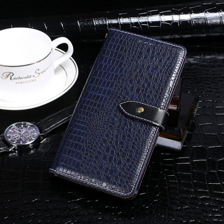 For Motorola Moto G50 5G idewei Crocodile Texture Horizontal Flip Leather Case with Holder & Card Slots & Wallet(Dark Blue) - Motorola Cases by idewei | Online Shopping UK | buy2fix