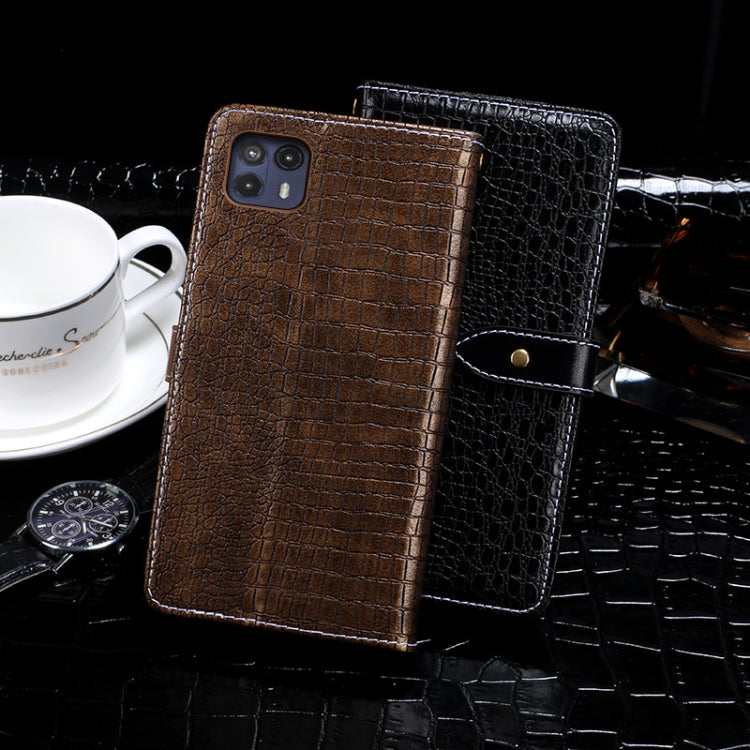 For Motorola Moto G50 5G idewei Crocodile Texture Horizontal Flip Leather Case with Holder & Card Slots & Wallet(Dark Blue) - Motorola Cases by idewei | Online Shopping UK | buy2fix