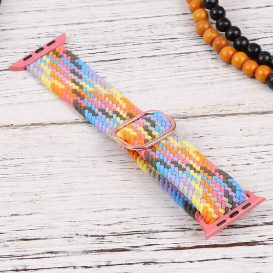 Nylon Braid Strap Watch Band For Apple Watch Ultra 49mm&Watch Ultra 2 49mm / Series 9&8&7 45mm / SE 3&SE 2&6&SE&5&4 44mm / 3&2&1 42mm(19) by buy2fix