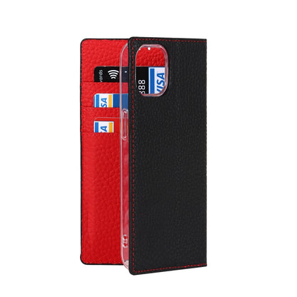 For iPhone 13 Litchi Texture Genuine Leather Phone Case With Lanyard & Holder & Card Slots & Wallet(Black) - iPhone 13 Cases by buy2fix | Online Shopping UK | buy2fix