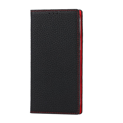 For iPhone 13 Pro Litchi Texture Genuine Leather Phone Case With Lanyard & Holder & Card Slots & Wallet (Black) - iPhone 13 Pro Cases by buy2fix | Online Shopping UK | buy2fix