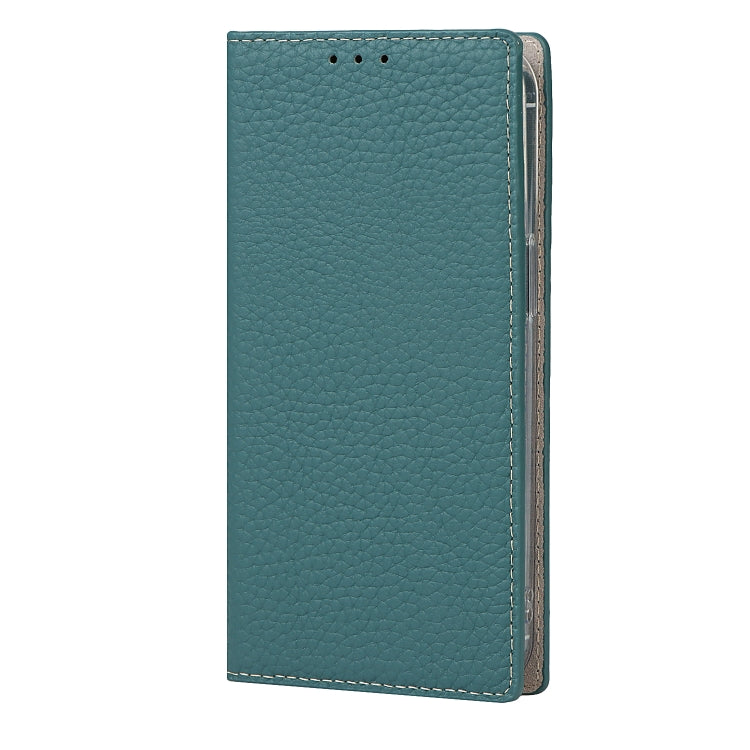 For iPhone 13 Pro Litchi Texture Genuine Leather Phone Case With Lanyard & Holder & Card Slots & Wallet (Sky Blue) - iPhone 13 Pro Cases by buy2fix | Online Shopping UK | buy2fix
