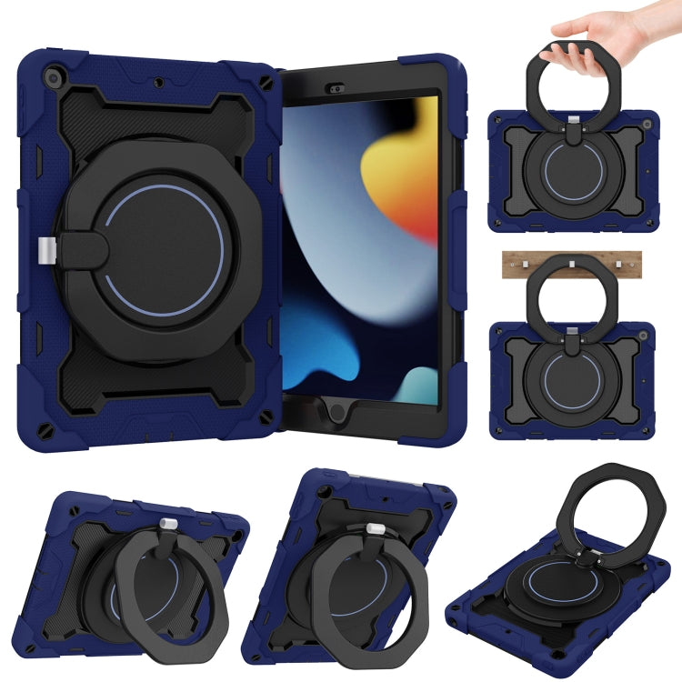 For iPad 10.2 2021 Armor Contrast Color Silicone + PC Tablet Case(Navy Blue) by buy2fix