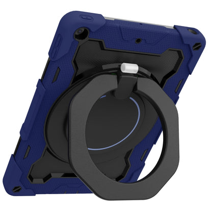 For iPad 10.2 2021 Armor Contrast Color Silicone + PC Tablet Case(Navy Blue) by buy2fix