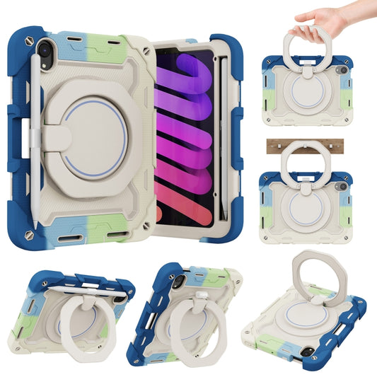 For iPad mini 2024 / mini 6 Armor Contrast Color Silicone + PC Tablet Case(Colorful Blue) - iPad mini 6 Cases by buy2fix | Online Shopping UK | buy2fix