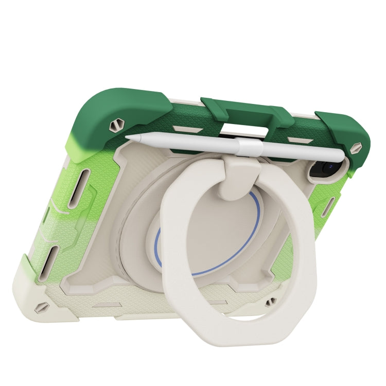 For iPad mini 2024 / mini 6 Armor Contrast Color Silicone + PC Tablet Case(Colorful Green) by buy2fix