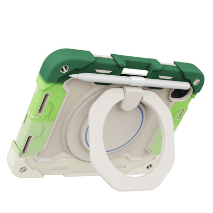 For iPad mini 2024 / mini 6 Armor Contrast Color Silicone + PC Tablet Case(Colorful Green) by buy2fix