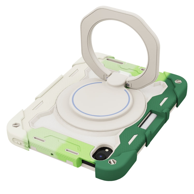 For iPad mini 2024 / mini 6 Armor Contrast Color Silicone + PC Tablet Case(Colorful Green) by buy2fix