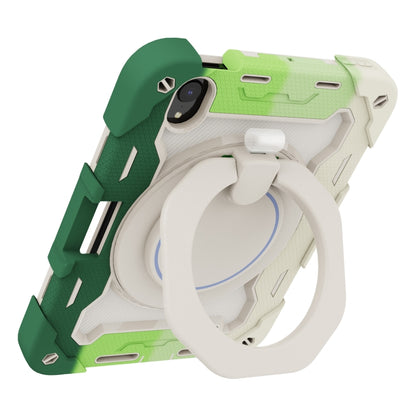 For iPad mini 2024 / mini 6 Armor Contrast Color Silicone + PC Tablet Case(Colorful Green) by buy2fix