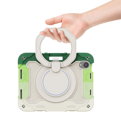 For iPad mini 2024 / mini 6 Armor Contrast Color Silicone + PC Tablet Case(Colorful Green) by buy2fix