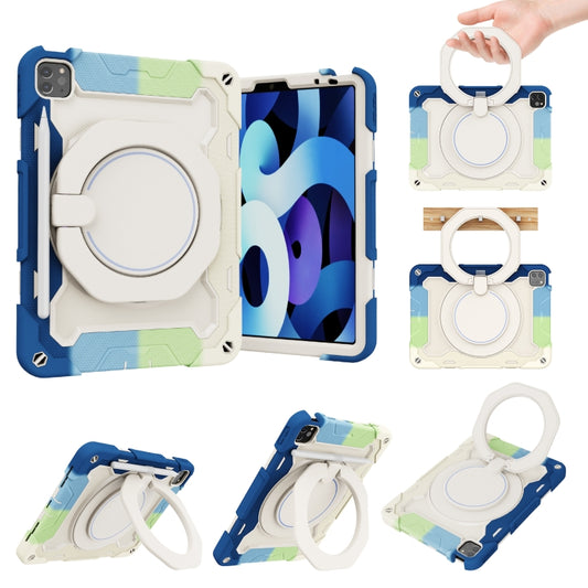 Armor Contrast Color Silicone + PC Tablet Case For iPad Pro 11 2022 / 2021 / 2020 / 2018 / Air 2020 10.9 (Colorful Blue) - iPad Pro 11 (2022/2021) Cases by buy2fix | Online Shopping UK | buy2fix
