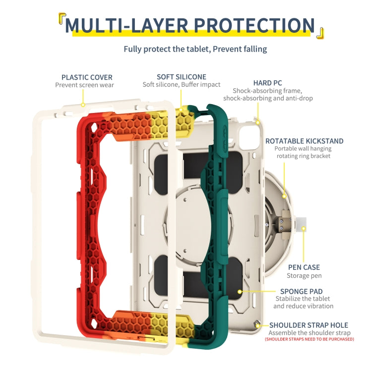 Armor Contrast Color Silicone + PC Tablet Case For iPad Pro 11 2022 / 2021 / 2020 / 2018 / Air 2020 10.9 (Navy Blue) by buy2fix