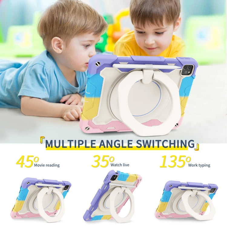 Armor Contrast Color Silicone + PC Tablet Case For iPad Pro 11 2022 / 2021 / 2020 / 2018 / Air 2020 10.9 (Navy Blue) by buy2fix