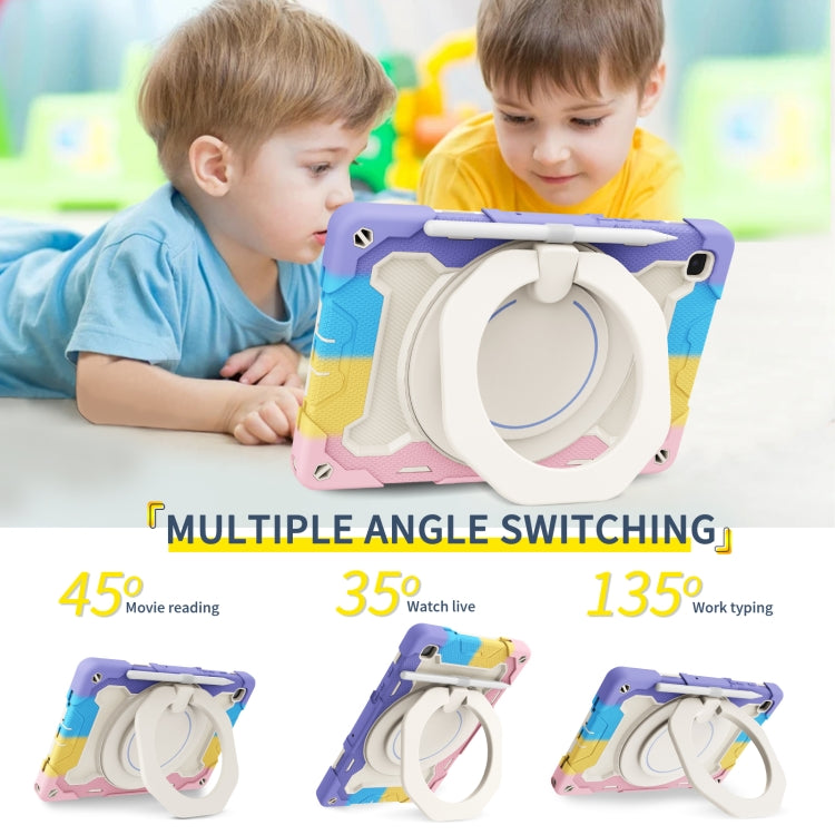 For Samsung Galaxy Tab A7 10.4 T505 Armor Contrast Color Silicone + PC Tablet Case(Colorful Red) - Other Galaxy Tab PC by buy2fix | Online Shopping UK | buy2fix