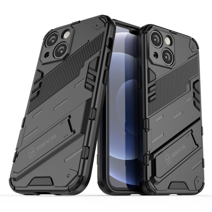 For iPhone 13 Punk Armor 2 in 1 PC + TPU Phone Case with Invisible Holder(Black) by buy2fix
