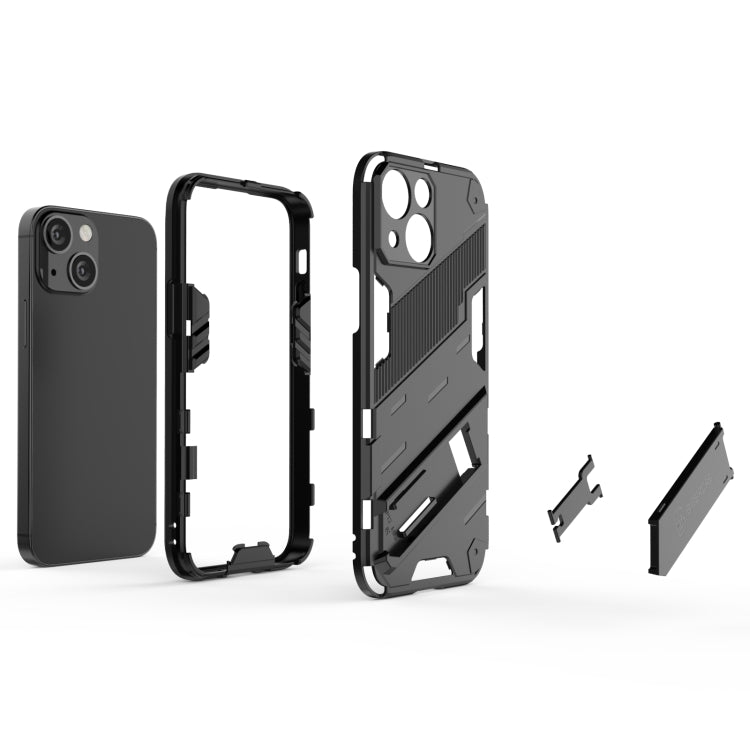 For iPhone 13 Punk Armor 2 in 1 PC + TPU Phone Case with Invisible Holder(Red) by buy2fix