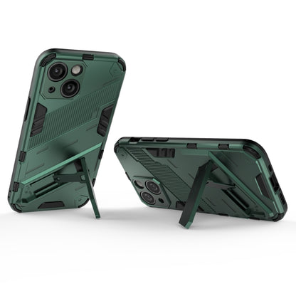 For iPhone 13 Punk Armor 2 in 1 PC + TPU Phone Case with Invisible Holder(Green) by buy2fix